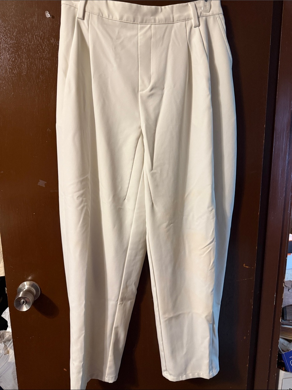 Halara Women's Classic White Dress Pants - Tailored Comfort